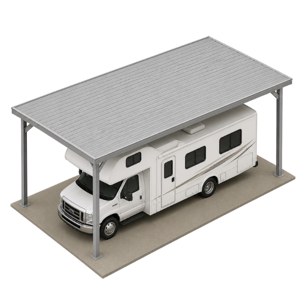 Covered 12 by 35 RV storage illustration